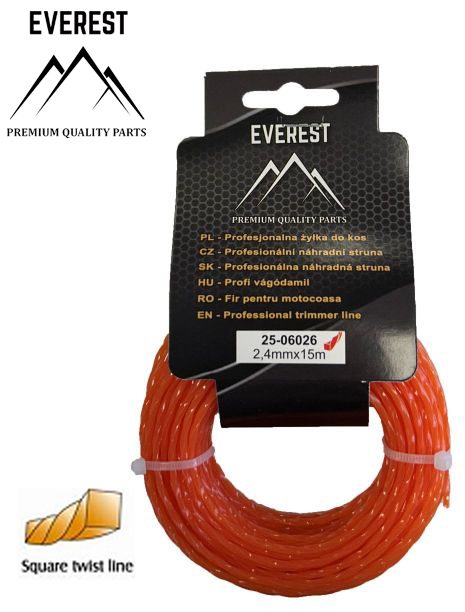 TWIST CUTTING LINE 2.4mm 15M EVEREST