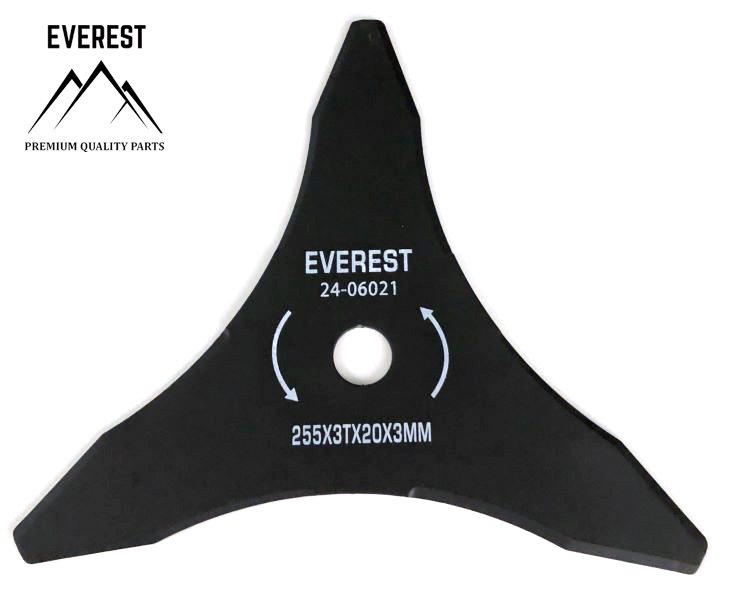 UNIVERSAL CUTTING BLADE 3 TEETH HOLE DIAMETER 20mm WIDTH 255mm THICKNESS 3mm EVEREST