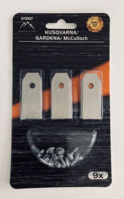 AUTOMOWER BLADE HUSQVARNA GARDENA 43mm SET 9 PCS EVEREST