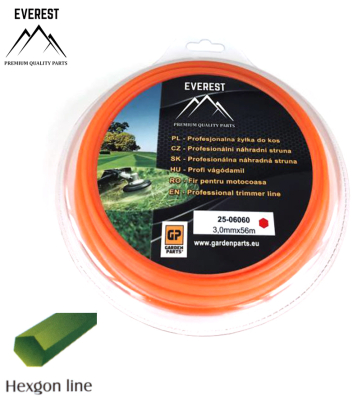 TRIMMER LINE HEXAGON LINE 3.00mm 56M EVEREST