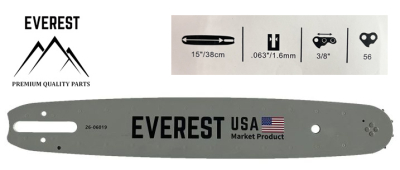 GUIDE BAR 15" 3/8 1.6mm 56DL EVEREST