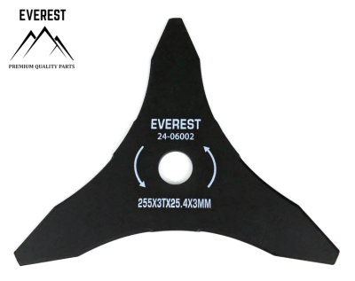 UNIVERSAL CUTTING BLADE 3 TEETH HOLE DIAMETER 25.4mm WIDTH 255mm THICKNESS 3mm EVEREST